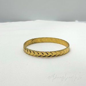 Vintage Grape Leaf Arrows Bangle Bracelet